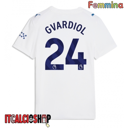 Manchester City Josko Gvardiol #24 Terza Maglia Femmina 2026-27 Manica Corta